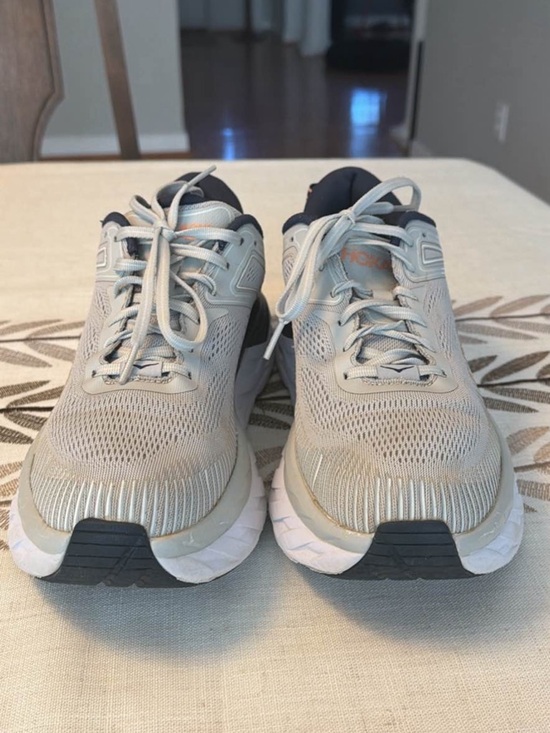 Hoka One One Shoes - Hoka One One Dark Gray and Blue Logo Running Shoes